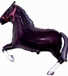 Фольгированный шар - Темная лошадка - 41"