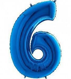 Цифра 6 (синий)