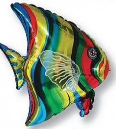 Фольгированный шар - Разноцветная рыбка - 26"